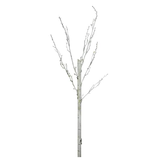 Gray Distressed Finish Artificial Crafting Display Tree Trunk